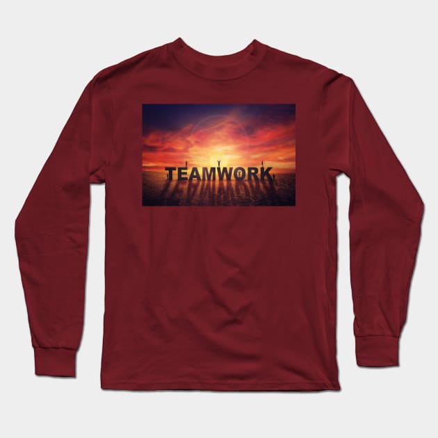 teamwork Long Sleeve T-Shirt by 1STunningArt